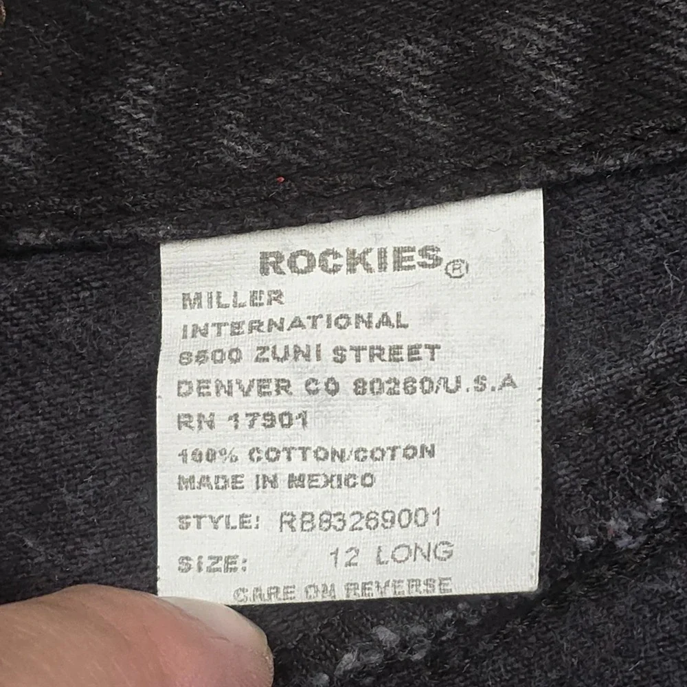 Vintage Rocky Mountain Jeans Women's 12 LONG Black Bareback Western Y2K **